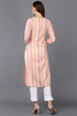 Cotton Multicolored Striped Straight Kurta